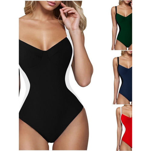 Damen Einteiliger Badeanzug mit modischem Schnitt und femininer Silhouette