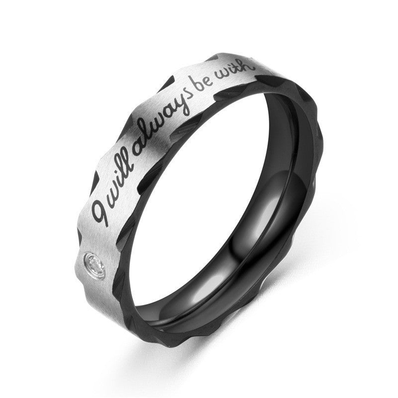 Herren Ring mit einzigartige Gravur und stilvollem Zirkon Shop Nory
