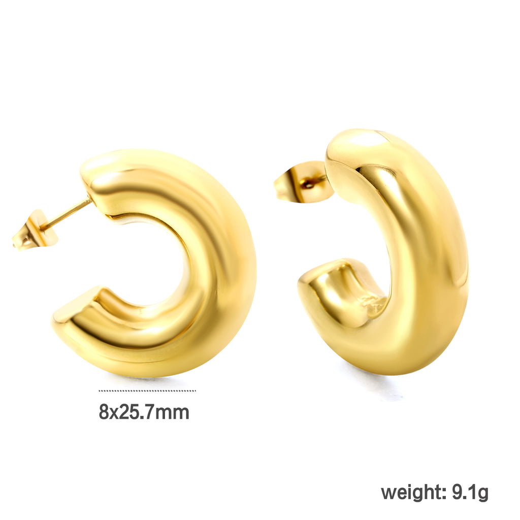 Damen modische und glänzende Ohrstecker aus hochwertigem Edelstahl Shop Nory