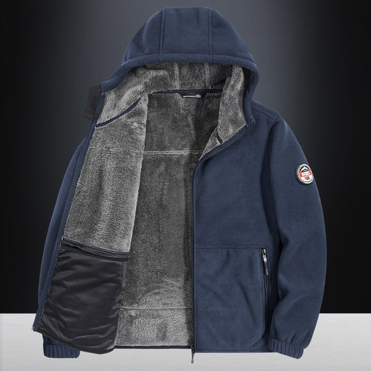 Herren Gemütliche Fleecejacke mit Kapuze Shop Nory