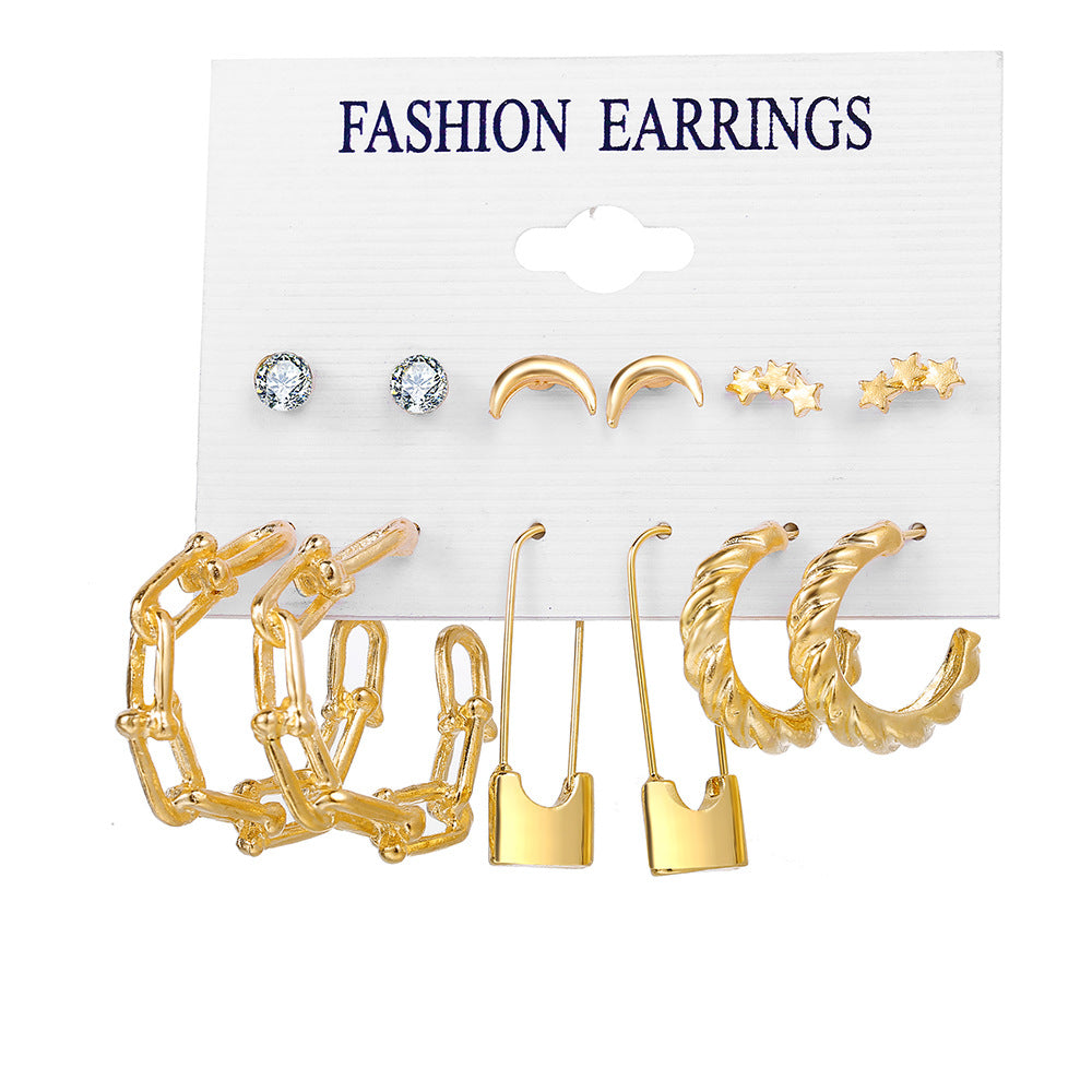Damen Ohrringe Set mit elegantem Perlendesign und funkelnden Goldakzenten Shop Nory