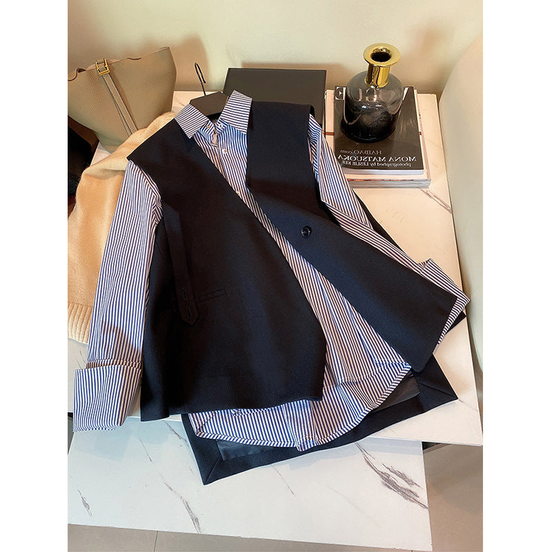 Damen Modische Weste mit Hemd Shop Nory