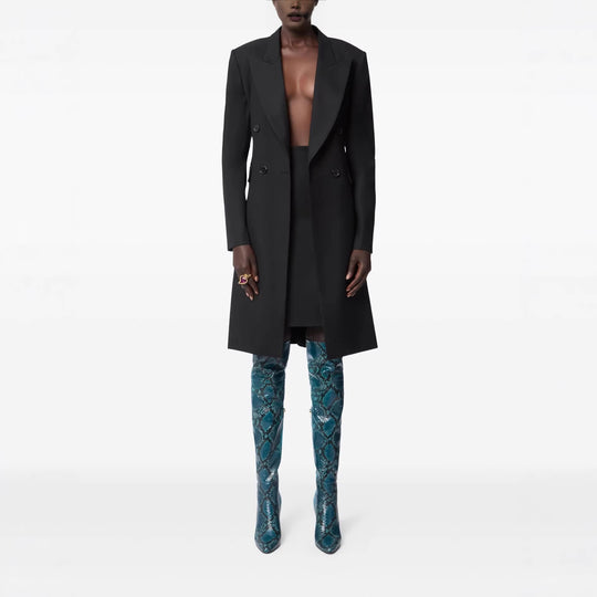Damen Langblazer im minimalistischen Doppelreiher mit verstärkten Schultern Shop Nory