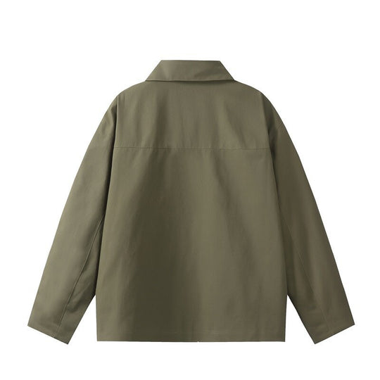 Herren Utility-Worker-Jacke mit durchgehendem Reißverschluss, aufgesetzten Taschen und geradem Schnitt Shop Nory