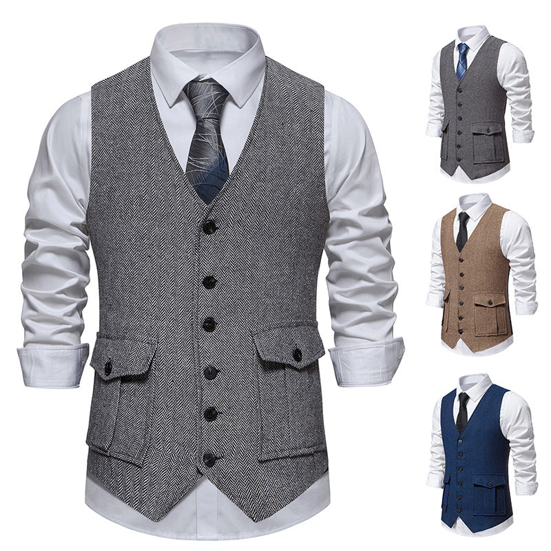 Herren elegante gesteppte Weste