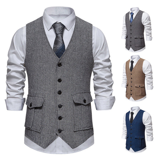 Herren elegante gesteppte Weste
