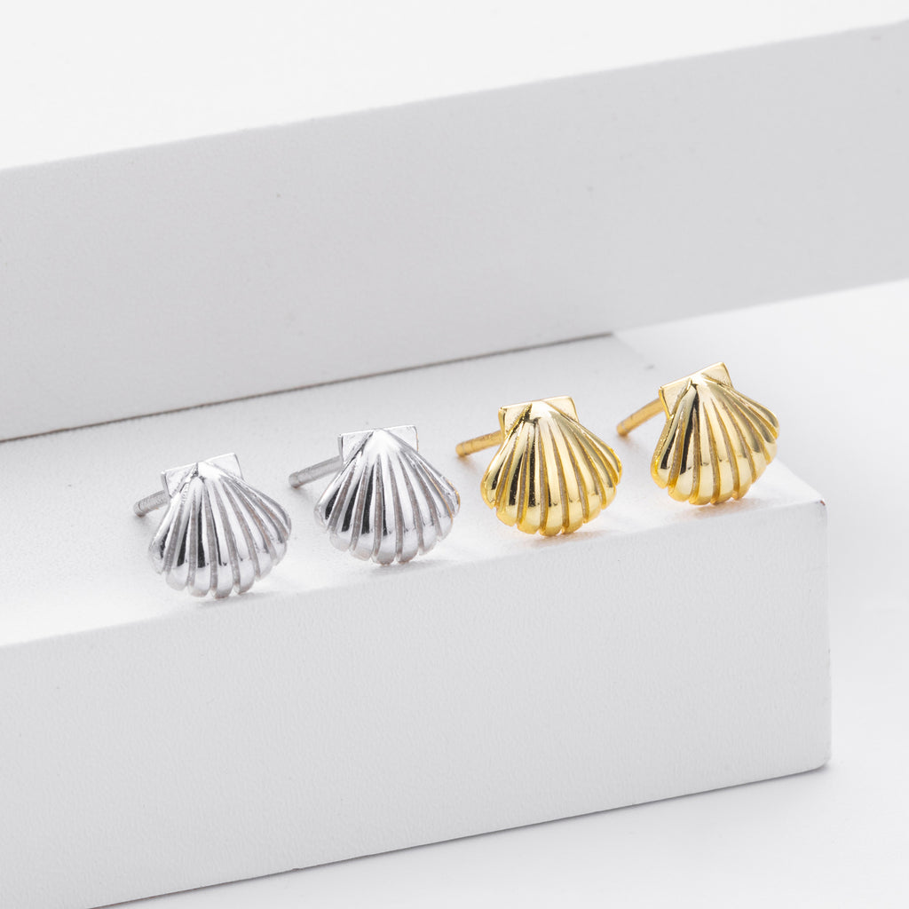 Damen Ohrstecker im eleganten Muschel-Design Shop Nory