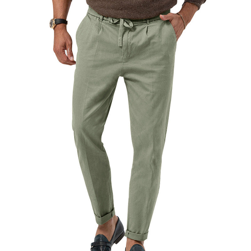 Herren Bequeme Chino-Hose mit elastischem Bund und stylischem Kordelzug
