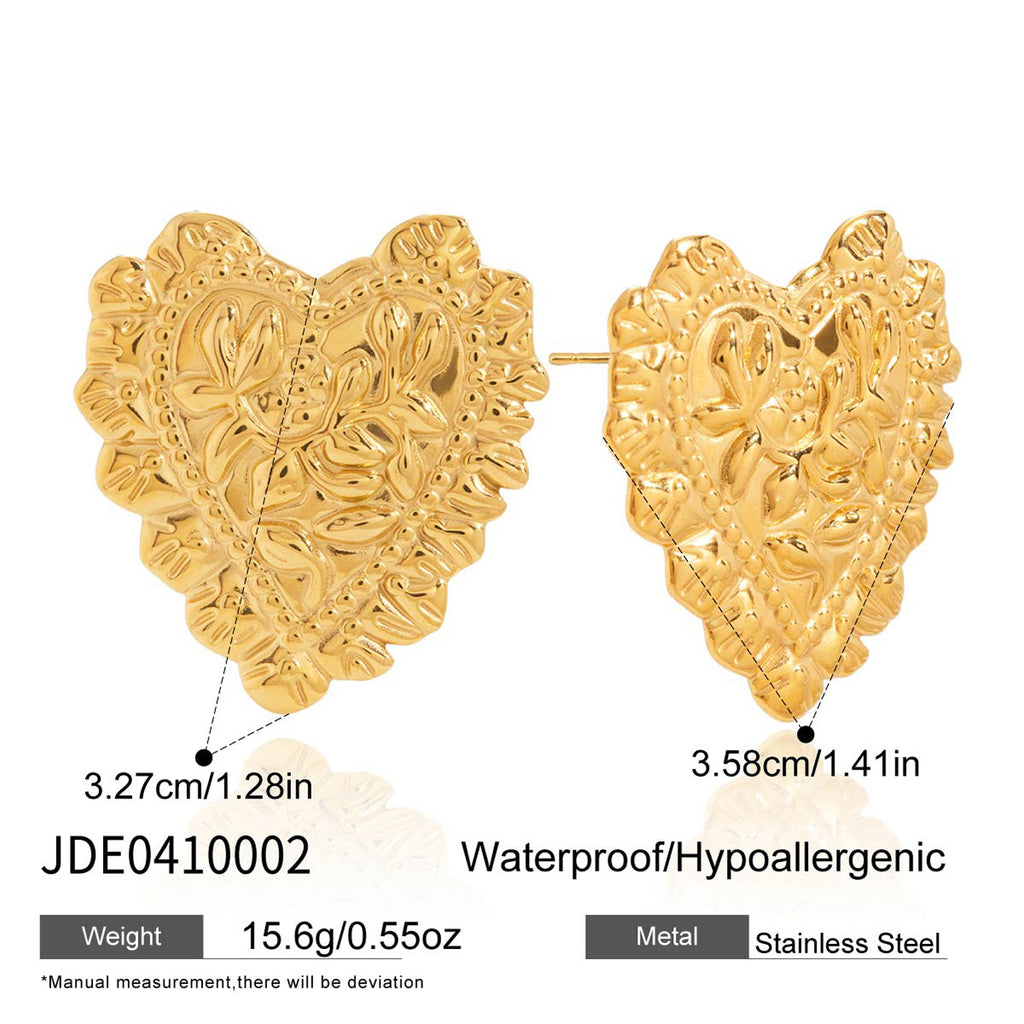Damen Ohrhänger im Sonnen- und Herzdesign aus hochwertigem Edelstahl Shop Nory