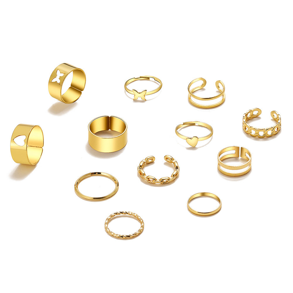 Damen Ring-Set mit abwechslungsreichen Designs und kreativen Details Shop Nory