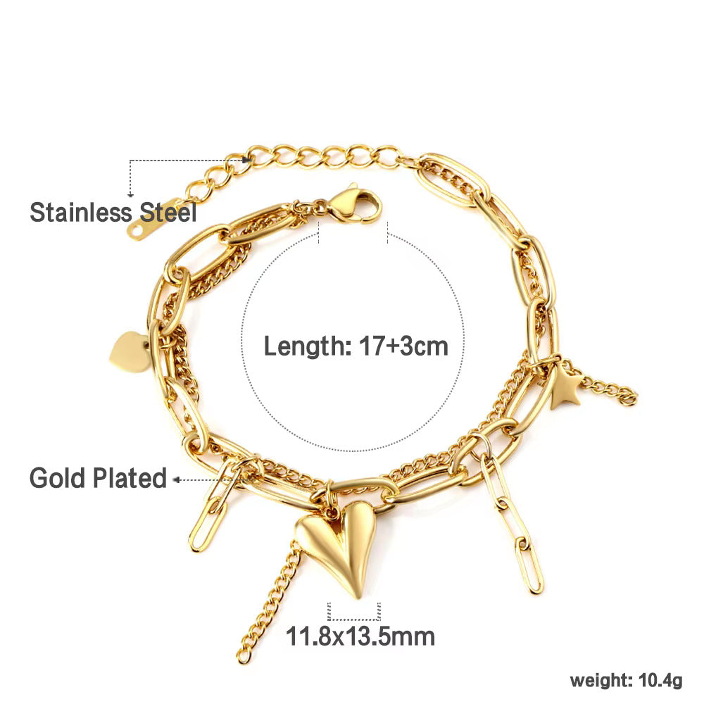 Damen Herzförmige Edelstahl Ohrstecker Shop Nory 1783008980