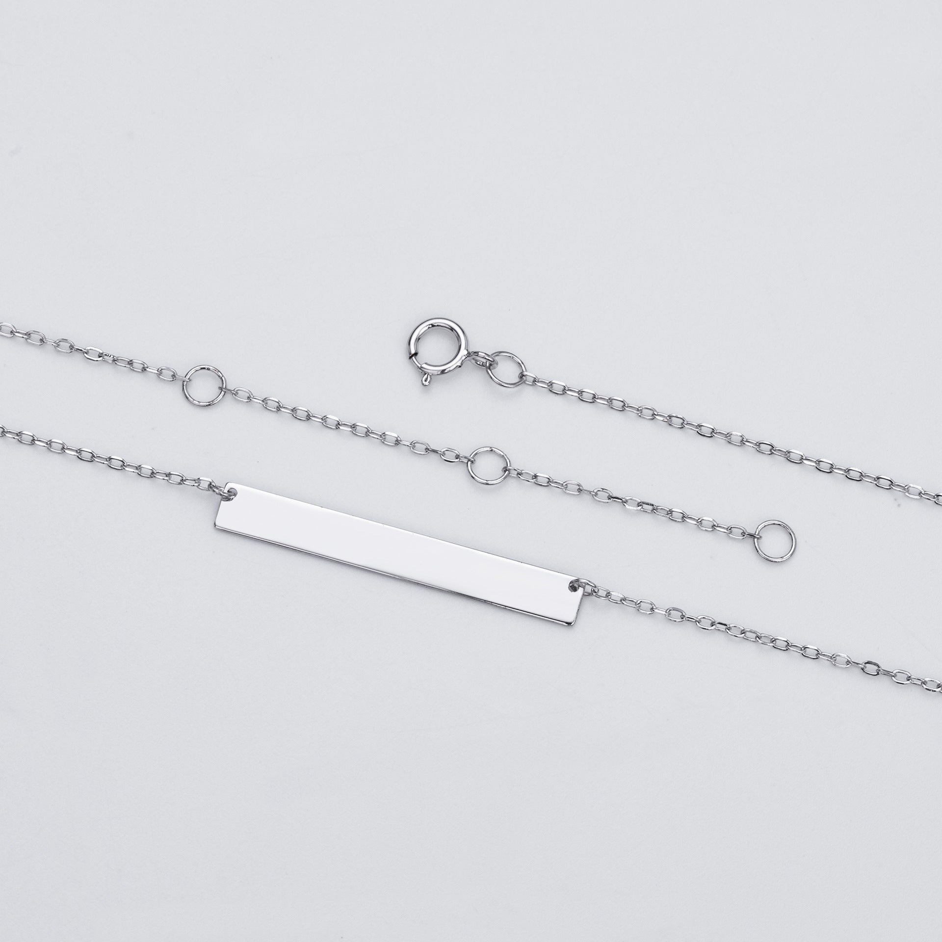 Damen Halskette mit elegantem gravierbarem Anhänger aus hochwertigem 925 Sterling Silber Shop Nory