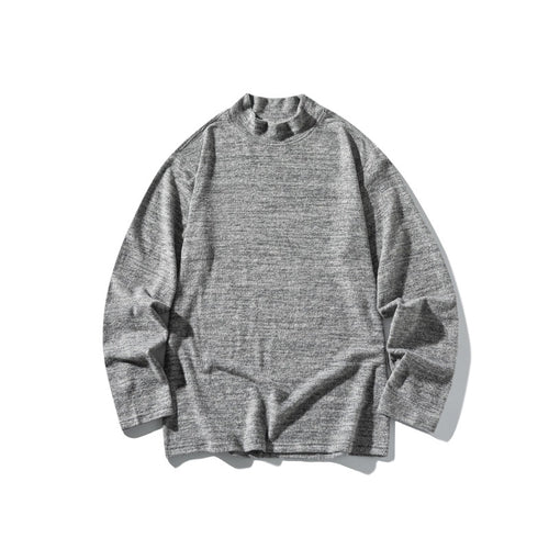 Unisex Feinstrick-Mockneck-Pullover mit melierter Struktur und relaxed Fit Shop Nory