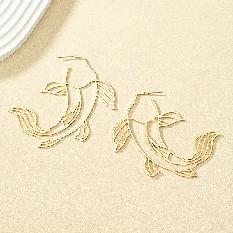 Damen Hängende Ohrringe im eleganten Koi-Fisch-Design Shop Nory
