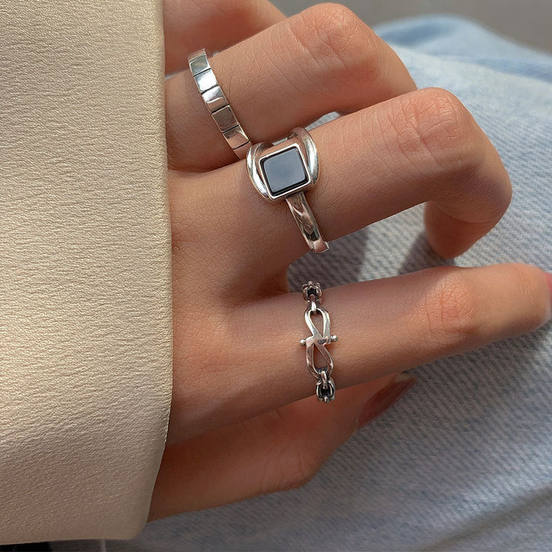 Damen Offener Ring mit innovativem Kettendesign Shop Nory