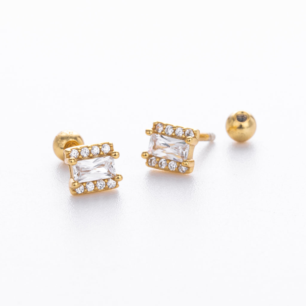 Damen Ohrstecker mit luxuriösem Zirkonbesatz aus hochwertigem 925 Sterling Silber Shop Nory 1782843087