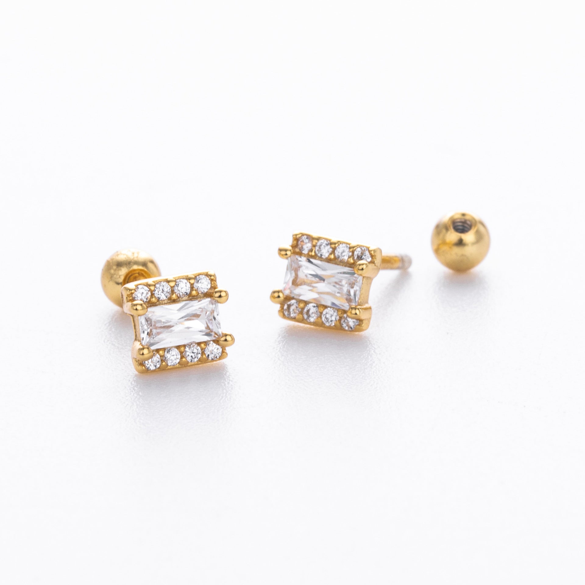 Damen Ohrstecker mit luxuriösem Zirkonbesatz aus hochwertigem 925 Sterling Silber Shop Nory 1782843087