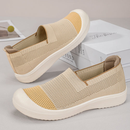 Damen nan leichter gestrickter Slip-On Sneaker mit verstärkter Zehenkappe und stoßdämpfender EVA-Plateausohle Shop Nory
