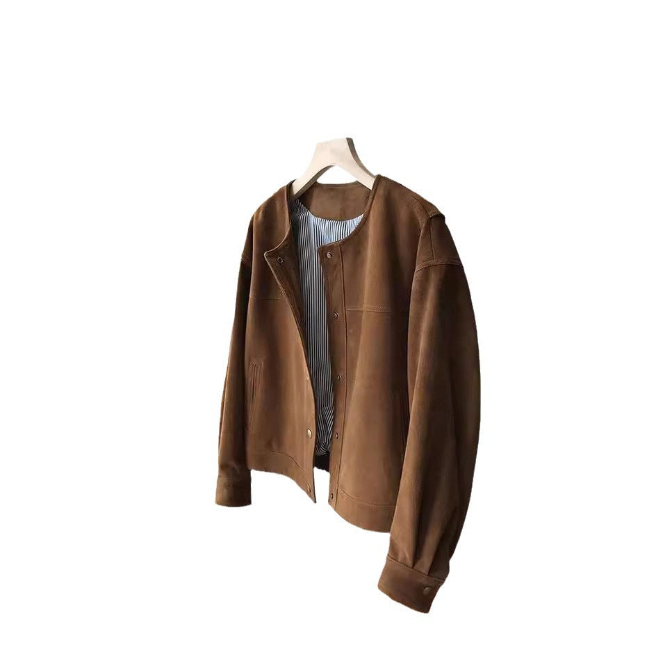 Damen Modische und lässige Wildlederjacke Shop Nory