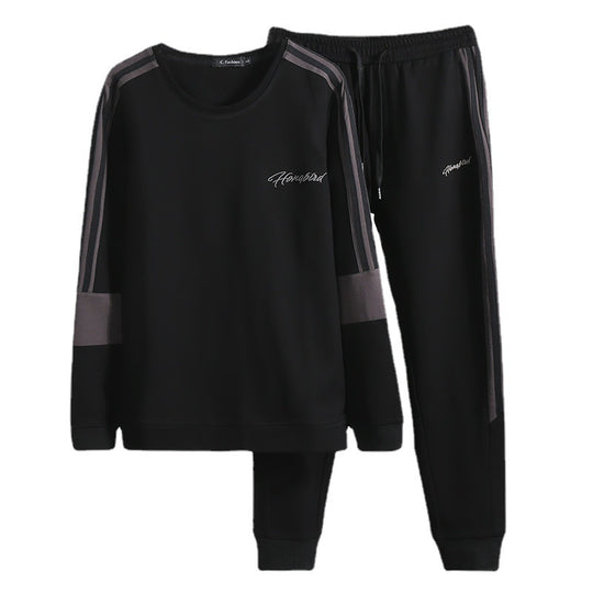 Herren athletisches Freizeit-Jogginganzug Set aus Baumwollmix mit seitlichen Zierstreifen und elastischem Bund Shop Nory