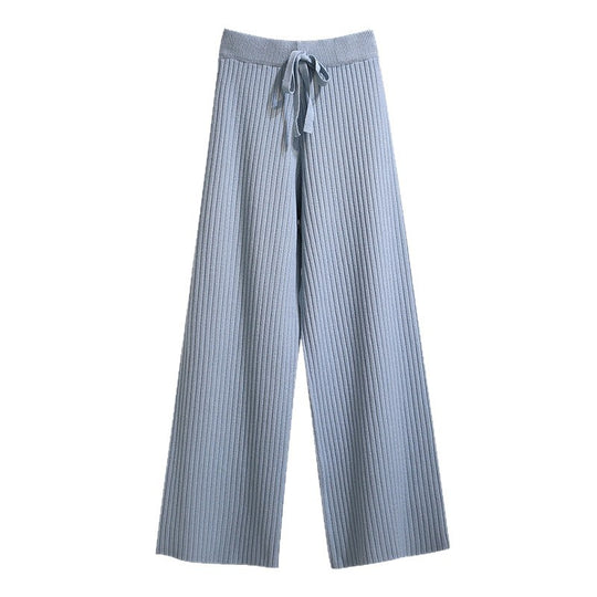 Damen Weit geschnittene Rippstrickhose mit Kordelzug Shop Nory