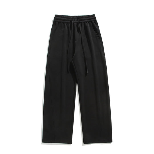 Damen Weite Loungehose mit hoher Taille aus Fleece, Tunnelzug und Seitentaschen Shop Nory