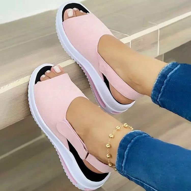 Damen Bunte Sandalen mit elastischer Ferse
