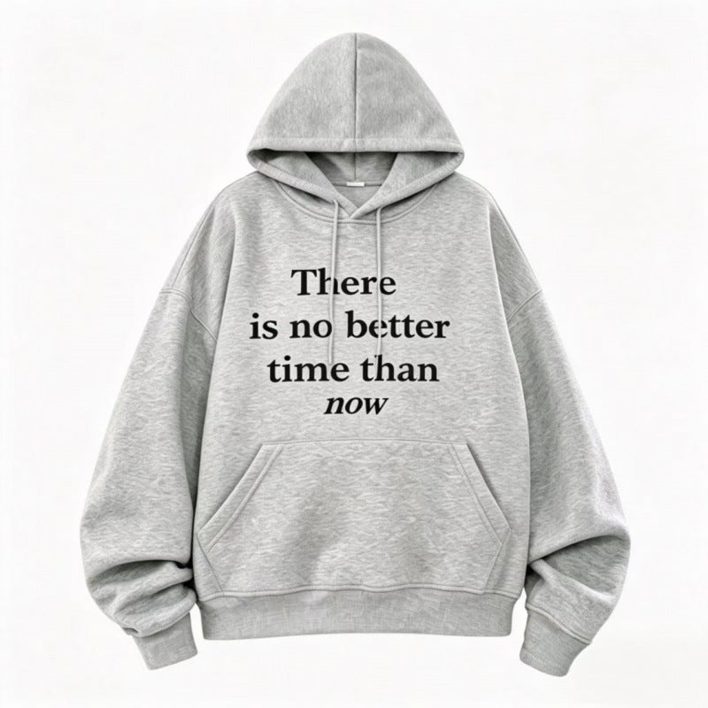 Unisex Oversize-Kapuzenpullover mit Statement-Print, French-Terry und Kängurutasche Shop Nory
