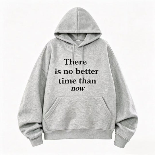 Unisex Oversize-Kapuzenpullover mit Statement-Print, French-Terry und Kängurutasche Shop Nory