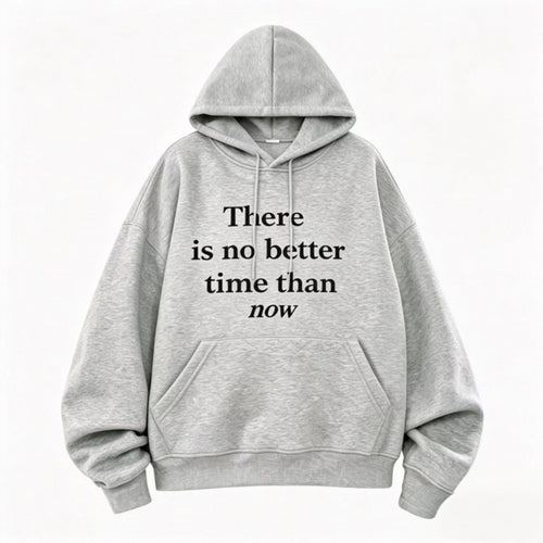 Unisex Oversize-Kapuzenpullover mit Statement-Print, French-Terry und Kängurutasche Shop Nory
