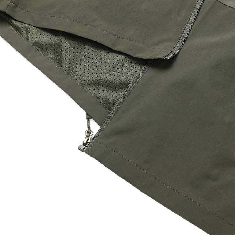 Herren Ultraleichte Allwetter-Outdoorjacke mit Kapuze atmungsaktivem Meshfutter und Reißverschlusstaschen Shop Nory