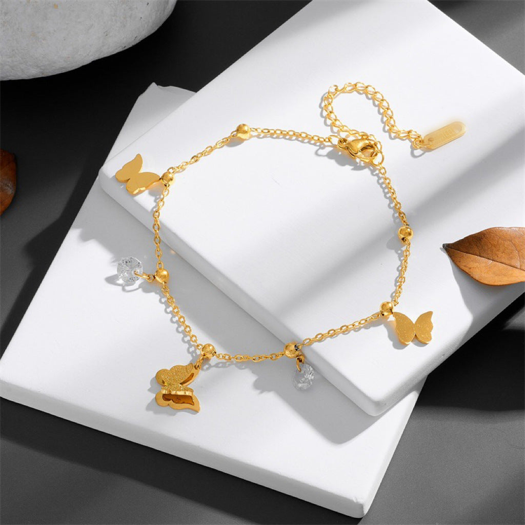 Damen Zierliche Schmetterlings Charm Halskette Shop Nory