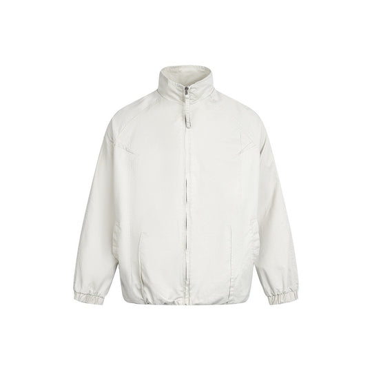 Unisex Leichte Boxy-Windjacke mit hohem Stehkragen, durchgehendem Reißverschluss und elastischem Saum Shop Nory