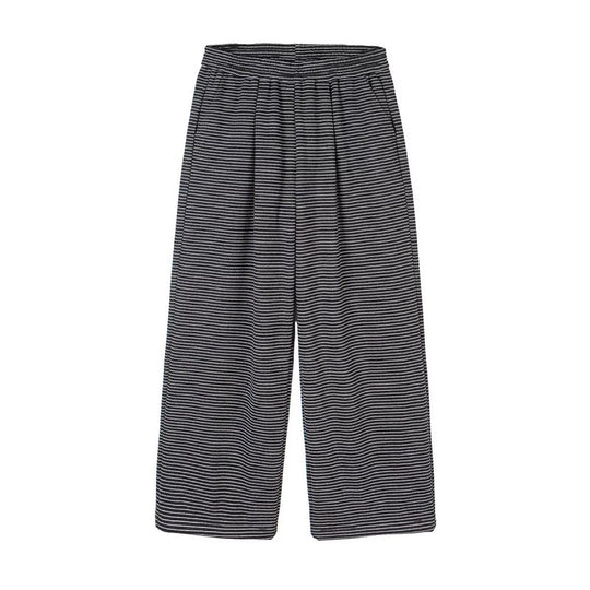 Damen Culotte-Hose mit weitem Bein, hohem Bund und feinem Streifenmuster Shop Nory