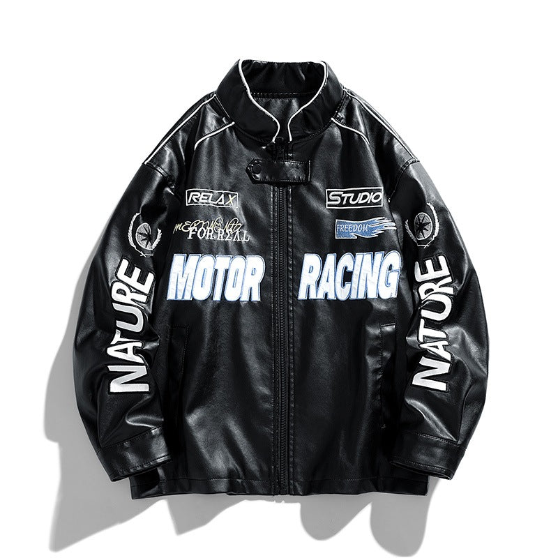 Herren Kunstlederjacke im Motorsport-Design Shop Nory