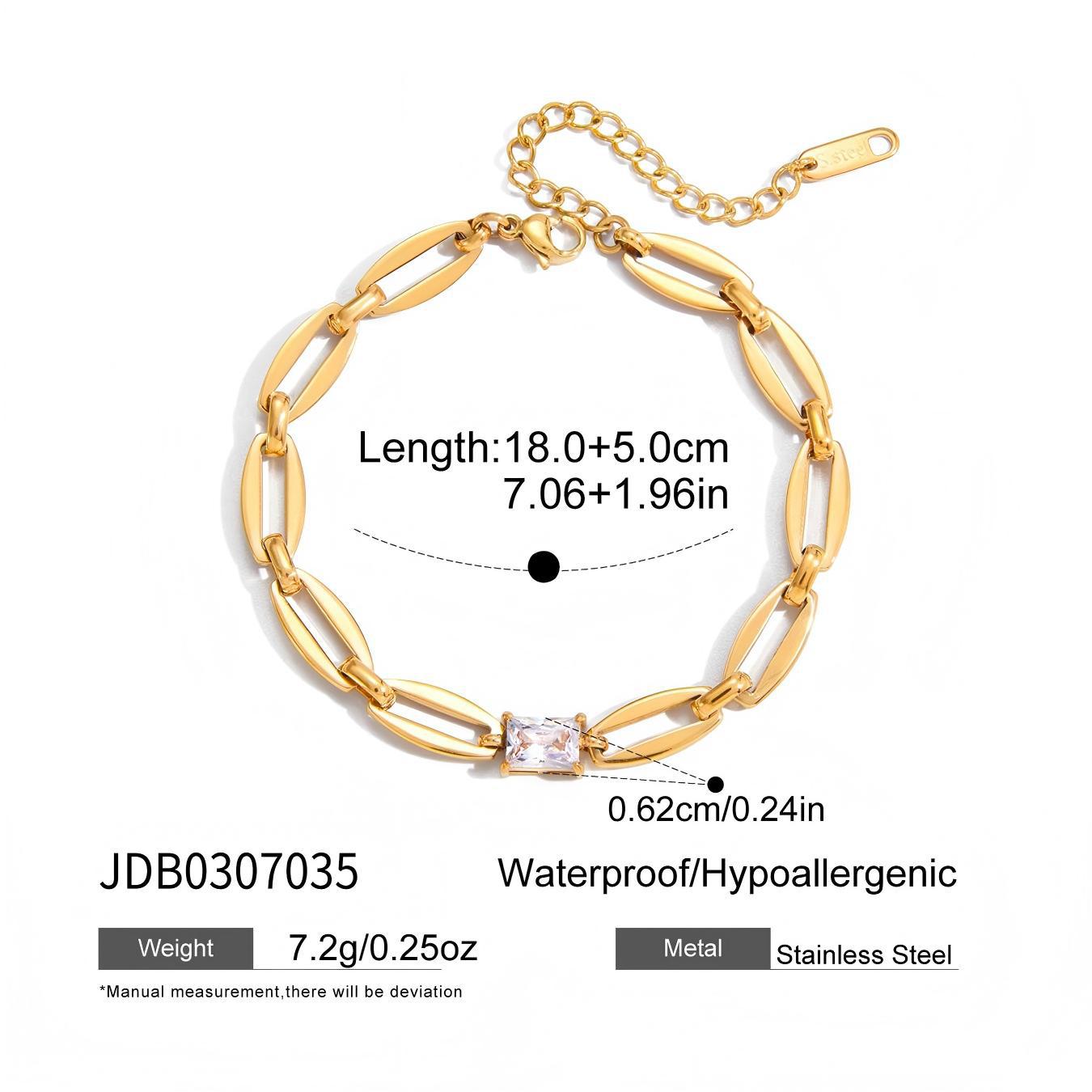 Damen Armband mit elegantem Kettendesign und funkelnden Zirkonia Shop Nory