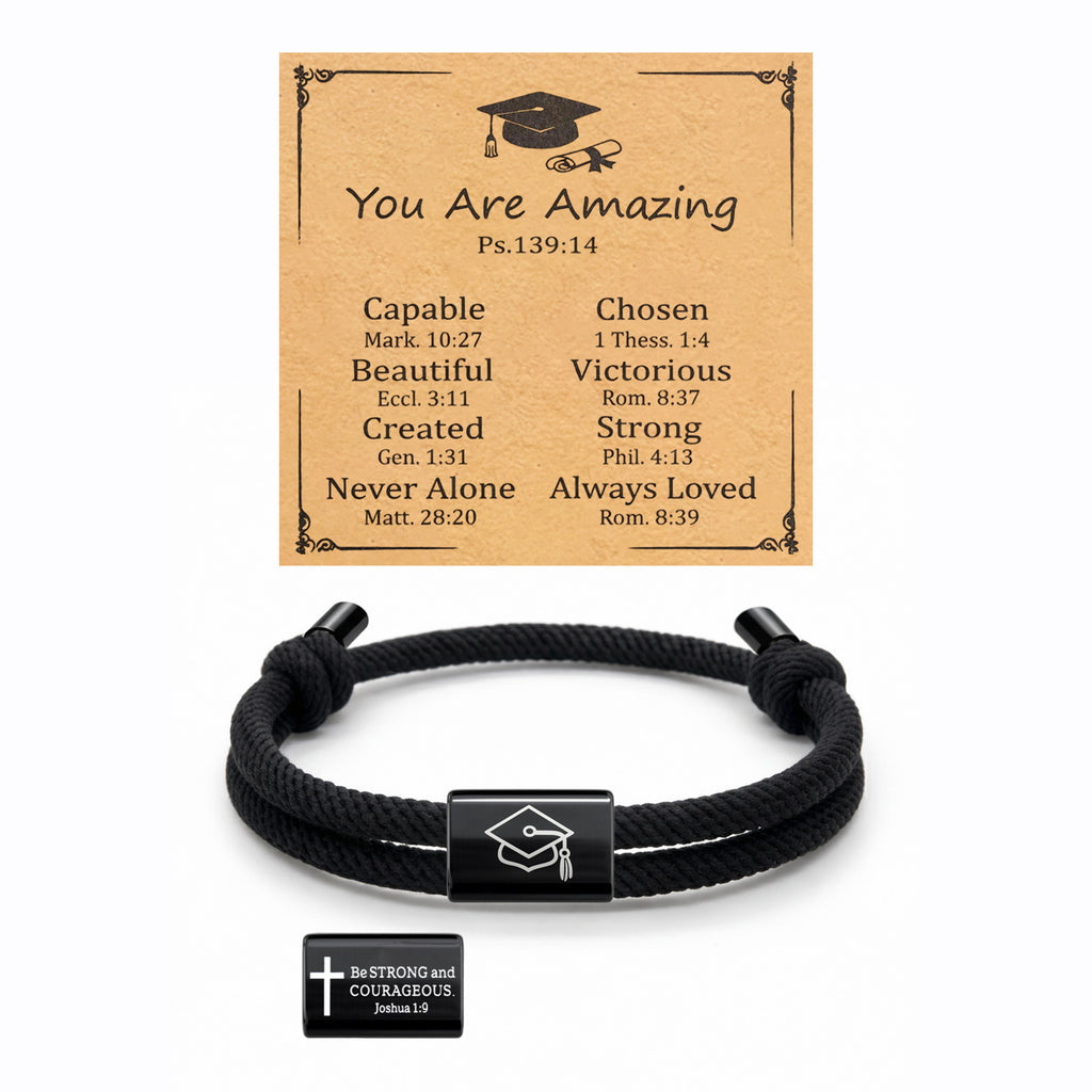 Damen Motivationsarmband mit symbolischen Graduation-Anhängern Shop Nory