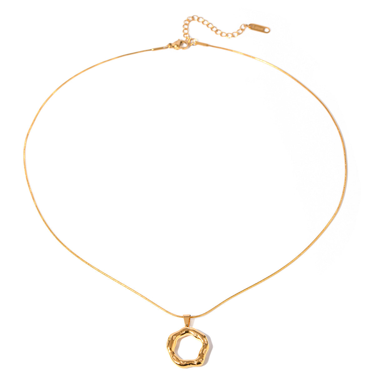 Damen Halskette mit stilvollem kreisförmigem Anhänger und verstellbarem Design Shop Nory