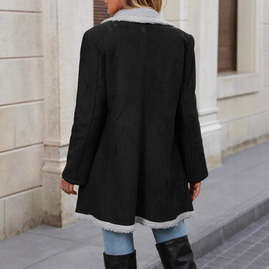 Damen Elegante und bequeme Teddyfelljacke