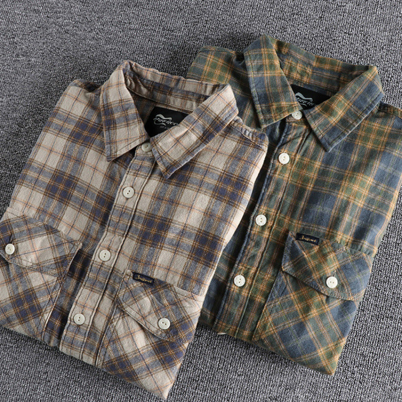 Herren Karo-Flanell-Hemd mit Brusttaschen und legerer Relaxed‑Passform Shop Nory