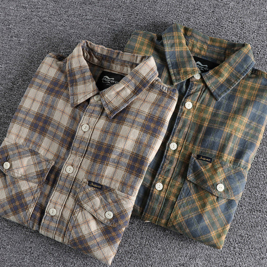Herren Karo-Flanell-Hemd mit Brusttaschen und legerer Relaxed‑Passform Shop Nory