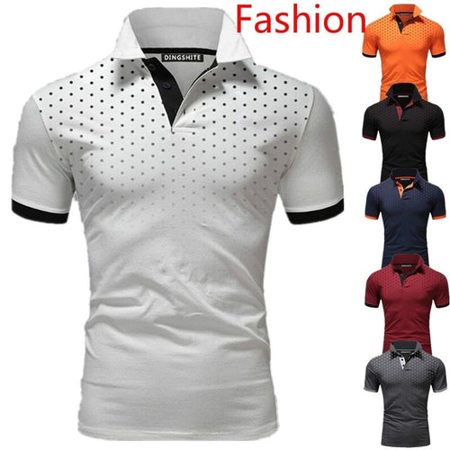 Herren Poloshirt mit modernen Punktdesign und atmungsaktiven Eigenschaften