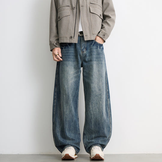Herren weite Balloon-Jeans mit extra weitem Bein, tiefem Schritt und authentischer Used-Waschung Shop Nory