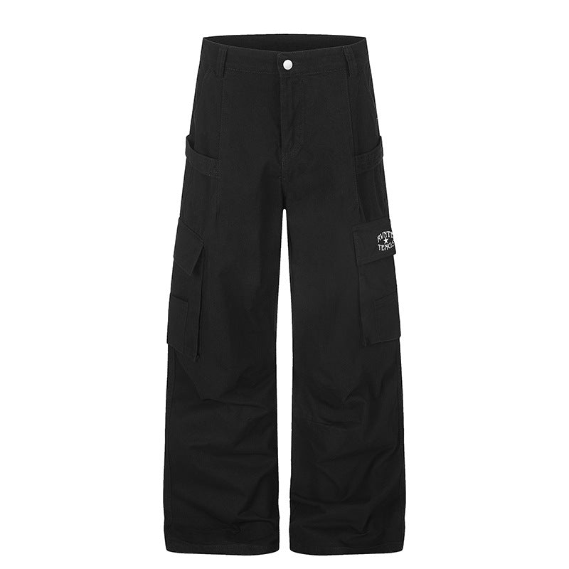 Damen Cargo-Hose mit hohem Bund, Multifunktions-Taschen und weitem Culotte-Schnitt Shop Nory