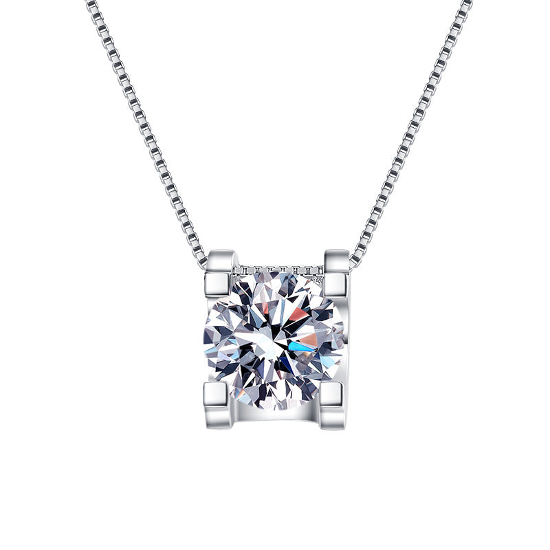 Damen elegante Halskette mit hochwertigem Kristallanhänger Shop Nory