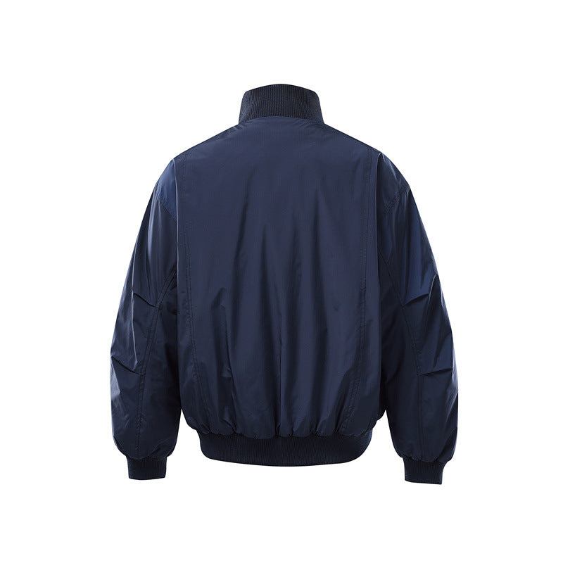 Herren Leichte Nylon-Bomberjacke mit Stehkragen und elastischem Saum Shop Nory