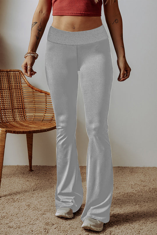 Damen High-Waist Flare-Hosen aus Stretch-Jersey mit weitem Schlag Shop Nory
