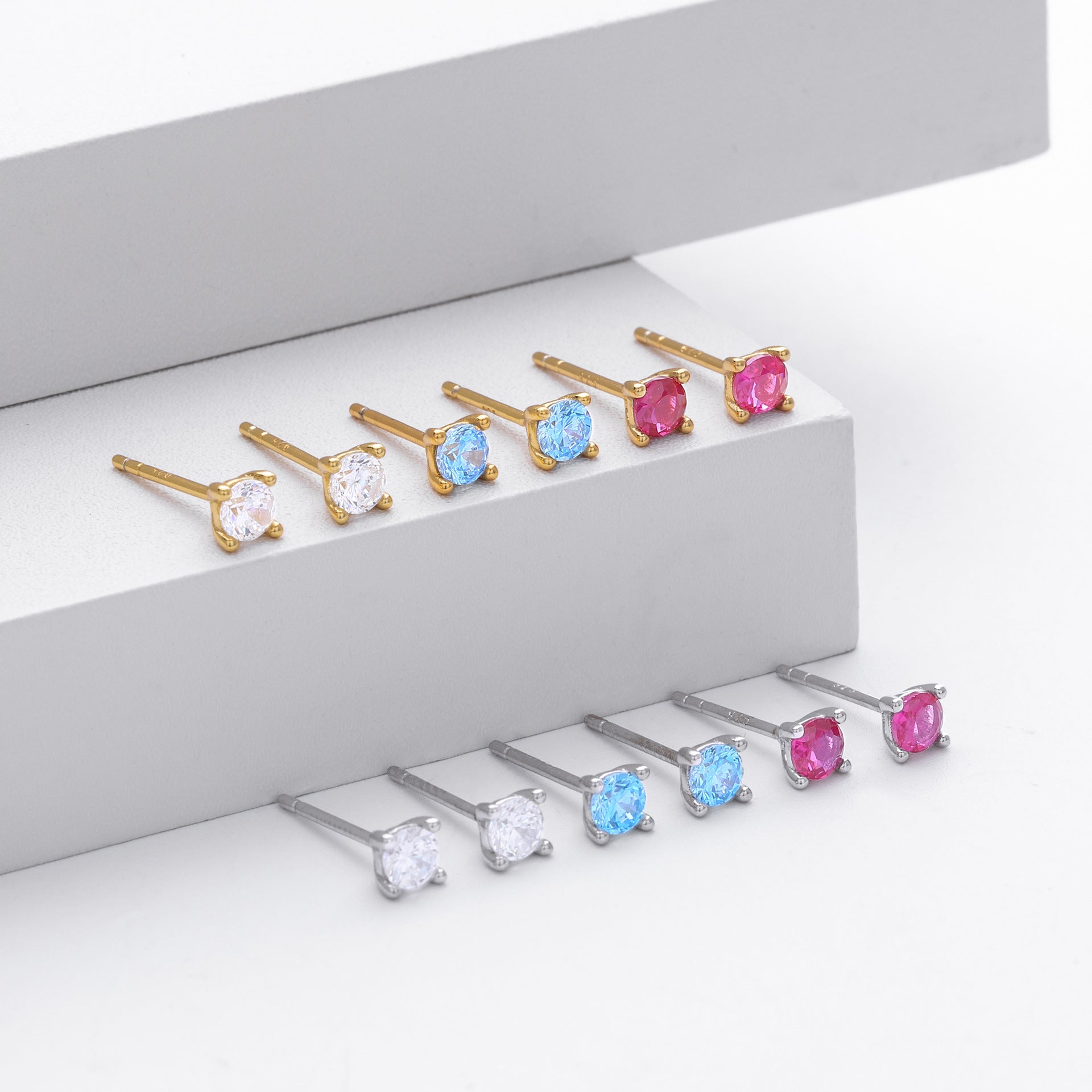 Damen Ohrstecker mit funkelndem Zirkon und hochwertiger 925er Sterlingsilberfassung Shop Nory