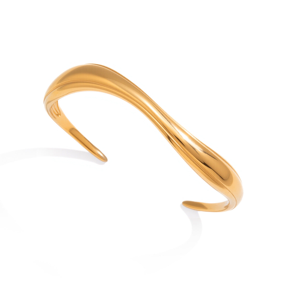 Damen Armband mit glänzenden ovalen Metallabschlüssen und verstellbarem Verschluss Shop Nory