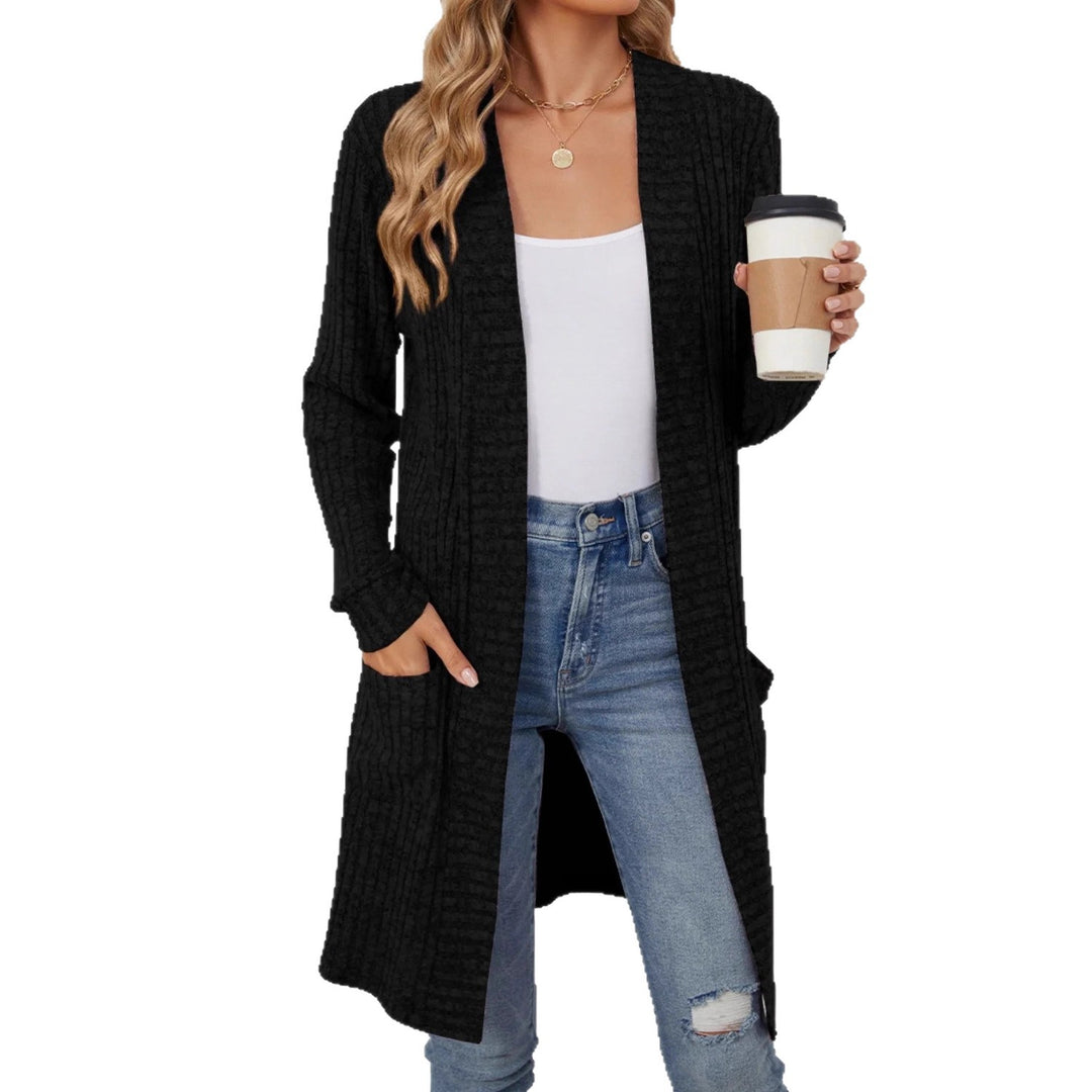 Damen Longcardigan aus geripptem Chenille mit aufgesetzten Taschen Shop Nory